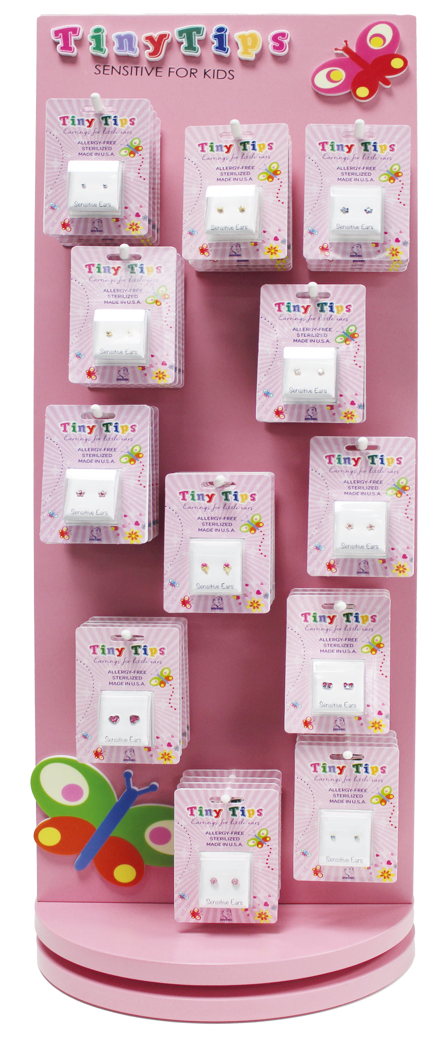 Drehdisplay bestückt mit 2x24 verschiede Tiny Tips Designs